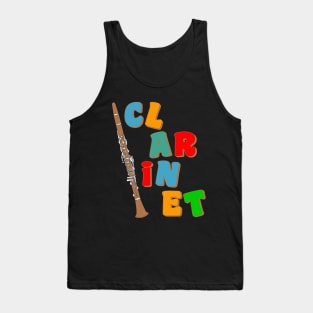 Colorful Brown Clarinet Tank Top